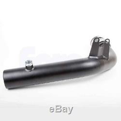 Forge Black Powder Coated Crossover Pipe + Red Hose Ford Fiesta Mk7 ST180 1.6T