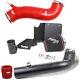 Forge Induction Intake Kit + Inlet Hose + Crossover Pipe Fiesta ST180 1.6T RED